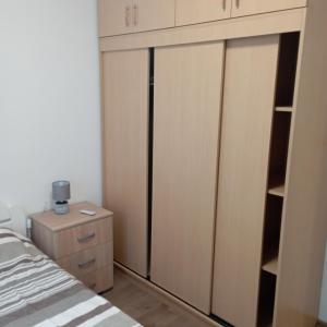 Postel nebo postele na pokoji v ubytování Nice summer apartment near sea