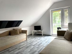 TV a/nebo společenská místnost v ubytování Wynajem Pokoi JULIA