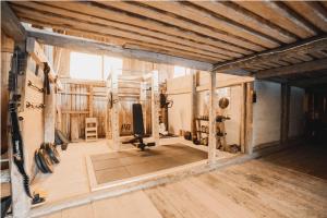 a room with a computer in the middle of a building at VitaNorse AB in Älglund