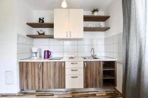 Kuchyň nebo kuchyňský kout v ubytování Holiday Home Ostrun