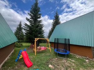 a playground with a slide and a swing at Villa Pejovic in Žabljak