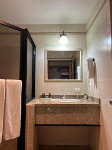 Koupelna v ubytování Hotel Ladera