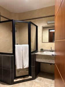 Koupelna v ubytování Hotel Ladera