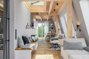 Χώρος καθιστικού στο Strand Hus