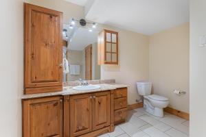 a bathroom with a sink and a toilet at Fiddler Lake Resort - Deer 81 in Mille-Isles