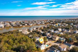 an aerial view of a city and the water at 1662 - Dune Our Thing in Corolla