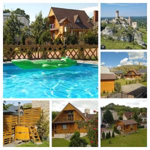 a collage of pictures of homes and houses at NOCLEGI KAMEX dom 12-osobowy in Olsztyn