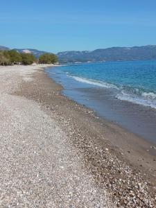 una playa con una costa rocosa y el océano en Waters Edge, en Samos