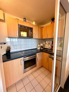 Dapur atau dapur kecil di Ferienwohnung De Snieder