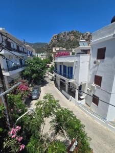 an overhead view of a city street with buildings at Icthyoessa in Agios Kirykos