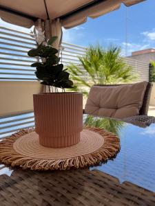 Posezení v ubytování Piso con terraza a 5 min del mar