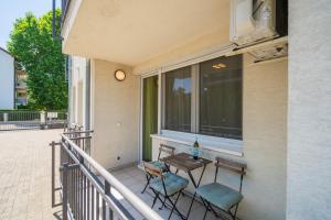 Balkón nebo terasa v ubytování MyFlat Siófok Beach Apartment