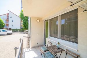 Balkón nebo terasa v ubytování MyFlat Siófok Beach Apartment