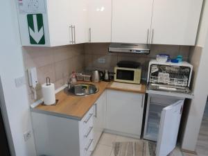Una cocina o zona de cocina en AQUA LUX APARTMAN