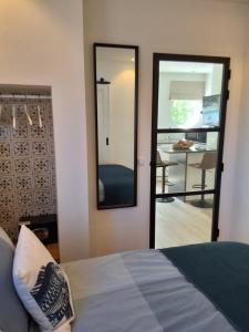 Postel nebo postele na pokoji v ubytování Appartement Havenzicht