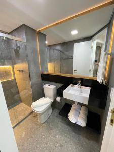Koupelna v ubytování Flat em pinheiros equipado em hotel 4 stat