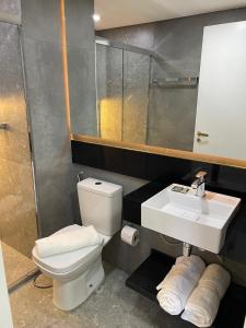 Koupelna v ubytování Flat em pinheiros equipado em hotel 4 stat