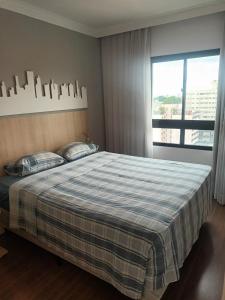 Postel nebo postele na pokoji v ubytování Flat em pinheiros equipado em hotel 4 stat
