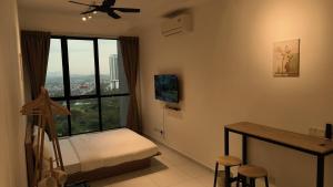 Ένα ή περισσότερα κρεβάτια σε δωμάτιο στο Skytrees Serviced Apartment 2pax cozy studio Aeon Bukit Indah +24 φωτογραφίες