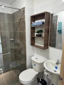 Koupelna v ubytování Amplio apartamento con ubicación inmejorable