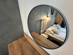 Posteľ alebo postele v izbe v ubytovaní Donikąd