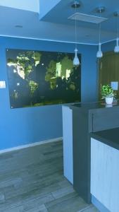 Appartement lux vue sur mer的电视和/或娱乐中心
