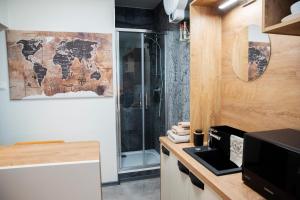 Kuchyň nebo kuchyňský kout v ubytování Apartmán u Horynů - Hýblova