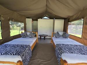 Postel nebo postele na pokoji v ubytování Wild Nest Mara camp + 4 fotografie