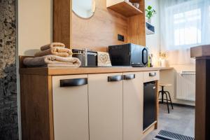 Kuchyň nebo kuchyňský kout v ubytování Apartmán u Horynů - Hýblova