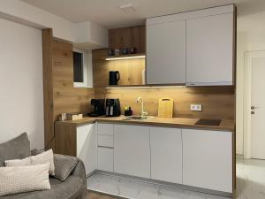 Kuchyň nebo kuchyňský kout v ubytování ALTI Modern & Comfort Apartment - Free Garage Parking