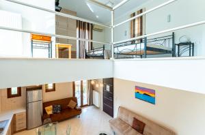 Ένα ή περισσότερα κρεβάτια σε δωμάτιο στο Artemis Luxury Apartaments Anaxos