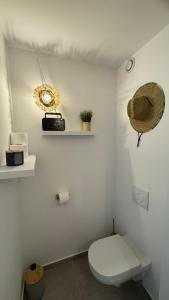 Les Griselles 3 Hauts Baie Orientale - Appart 1ch 4p vue MER的一间浴室