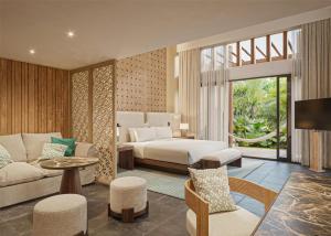 TV a/nebo společenská místnost v ubytování Banyan Tree Mayakoba + 37 fotografií