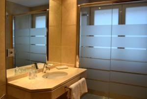 Koupelna v ubytování Hotel Jarama