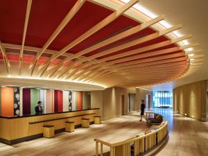 a view of the lobby of a building at Mitsui Garden Hotel Kyoto Shijo in Kyoto