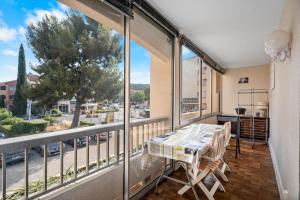 Ban công/sân hiên tại Studio à 200m de la plage