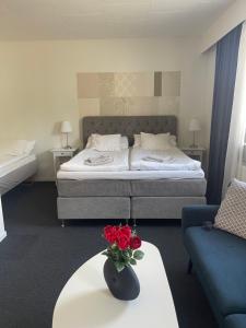 Postel nebo postele na pokoji v ubytování Björnlokan B&B
