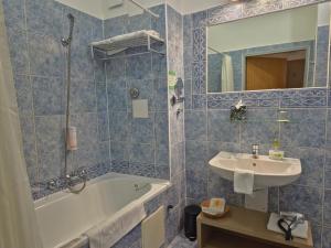 A bathroom at Hotel U Růže