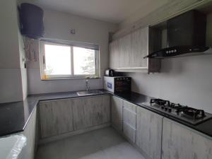Pine Edge by T2R - Luxury Duplex Apartment Private Parking & Stunning Views in Khaira Gali near to Nathia Gali & Muree的厨房或小厨房