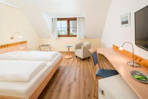 Postel nebo postele na pokoji v ubytování Apfelblüte bed & breakfast 8 km vom Bodensee