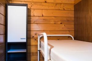 Postel nebo postele na pokoji v ubytování Hikers Cabin