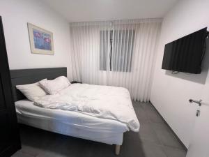 Postel nebo postele na pokoji v ubytování C Kinneret 2BR With Private Pool