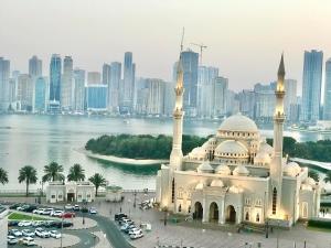 Una vista general de Sabkhah o una vista desde la ciudad tomada desde la habitación en casa particular