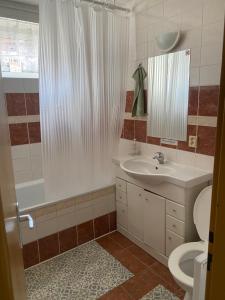 Koupelna v ubytování Apartmány Jedovnice + 37 fotografií