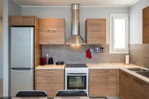 Kuchyň nebo kuchyňský kout v ubytování Spacious1 Bedroom Flat In The Heart Of Athens