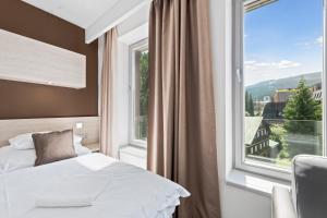 Nespecifikovaný výhled na hory nebo výhled na hory při pohledu z apartmánu