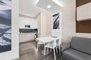 Kuchyň nebo kuchyňský kout v ubytování Apartmán Pec