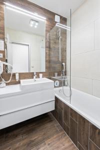 Koupelna v ubytování Apartmán Pec