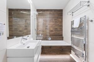 Koupelna v ubytování Apartmán Pec