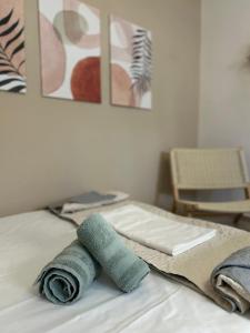 Postel nebo postele na pokoji v ubytování Aggelos Home + 9 fotografií